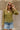 Everleigh Olive Green Ruched Long Sleeve Top- top view