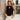 Lillian Black Ribbed Button Tank- front view