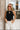 Lillian Black Ribbed Button Tank- front view