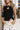 Lillian Black Ribbed Button Tank- close up front view