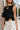 Lillian Black Ribbed Button Tank- frontal side view