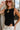 Lillian Black Ribbed Button Tank- close up side view
