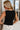 Lillian Black Ribbed Button Tank- back view