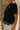 Eliana Black Satin & Lace Short Sleeve Top- close up side view