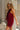 Mila Burgundy Satin & Lace Tank- frontal side view