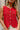 Dakota Red Scalloped Knit Tank Top -  close up front view