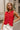 Dakota Red Scalloped Knit Tank Top -  front view