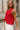 Dakota Red Scalloped Knit Tank Top -  frontal side  view
