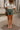 Millie Olive Chain Detail Shorts - lower body front view