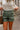 Millie Olive Chain Detail Shorts - front view