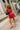 Presley Crimson Ruffle Strapless Mini Dress - full body front view