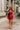 Presley Crimson Ruffle Strapless Mini Dress - full body view
