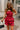 Presley Crimson Ruffle Strapless Mini Dress -  front view