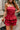 Presley Crimson Ruffle Strapless Mini Dress - close up front view