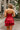 Presley Crimson Ruffle Strapless Mini Dress - back