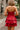 Presley Crimson Ruffle Strapless Mini Dress - back view