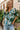 Claire Green Floral Puff Sleeve Top - front view