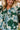 Claire Green Floral Puff Sleeve Top - close up