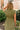 Carolina Olive Zip Front Midi Dress- upper back view