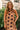 Valerie Caramel & Dark Brown Polka Dot Midi Dress- front top view