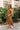 Valerie Caramel & Dark Brown Polka Dot Midi Dress- full side view