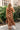 Valerie Caramel & Dark Brown Polka Dot Midi Dress- back view