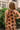 Valerie Caramel & Dark Brown Polka Dot Midi Dress- close up back view