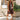 Isabelle Brown & Cream Stripe Cape Mini Dress- full body view