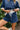 Peyton Navy & White Elastic Waistband Short- front view