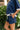 Peyton Navy & White Elastic Waistband Short- side view