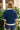 Peyton Navy & White Short Sleeve Top- back view