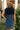 Jade Blue & Navy Blue Stripe Cape Mini Dress- back view