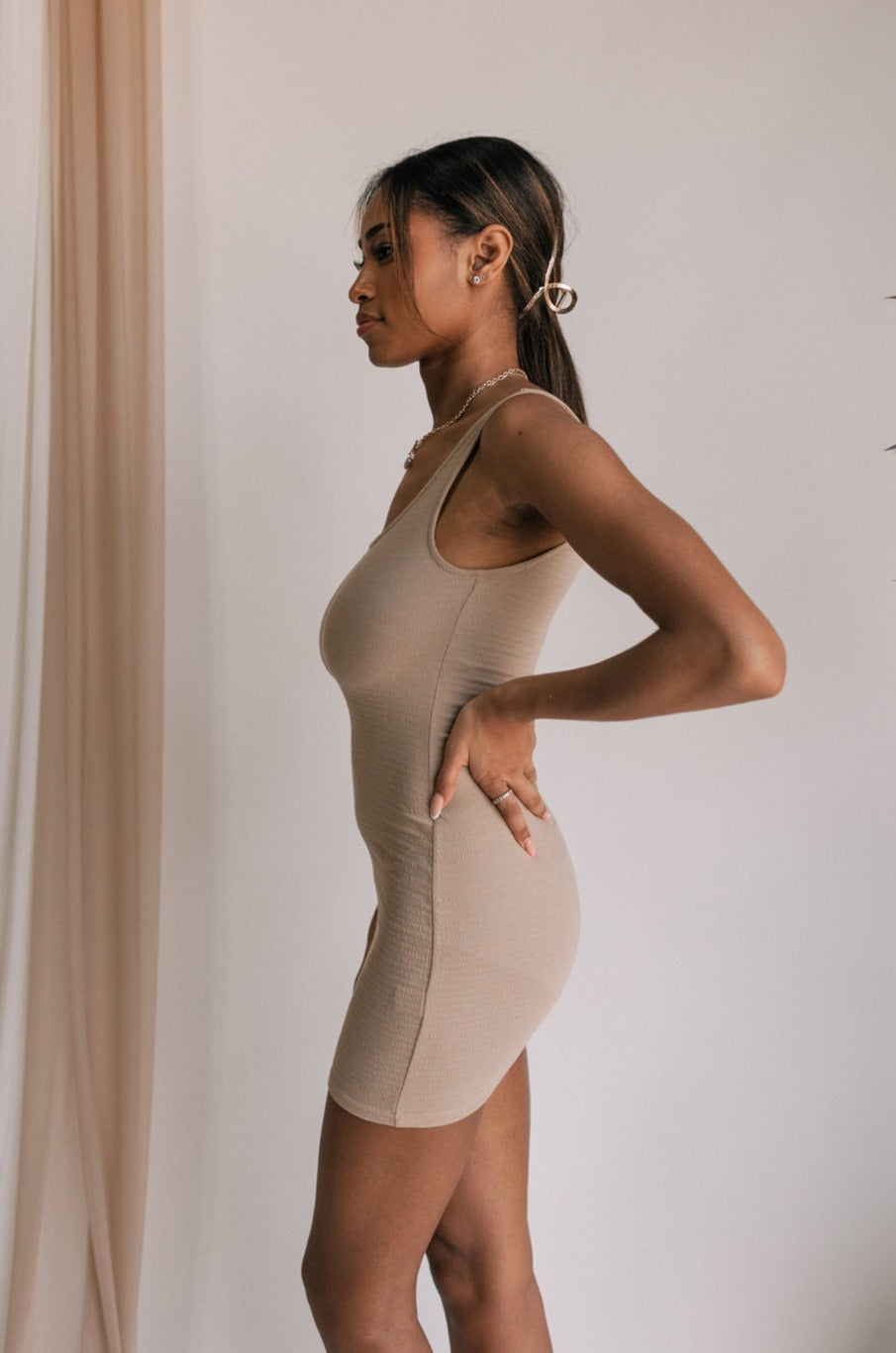 Morgana Sleeveless Bodycon Mini Dress - Lizard Thicket Morgana Sleeveless Bodycon Mini Dress - Lizard Thicket