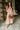 Lina Rust & Cream Striped Midi Dress - full front view