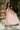 Lina Rust & Cream Striped Midi Dress - full body front view
