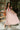 Lina Rust & Cream Striped Midi Dress - full body front view