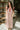 Lina Rust & Cream Striped Midi Dress - front view