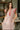 Lina Rust & Cream Striped Midi Dress - upper body front view