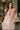 Lina Rust & Cream Striped Midi Dress - upper body front view