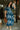 Tori Teal Multi Floral Zip-Up Midi Dress - full front view