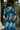 Tori Teal Multi Floral Zip-Up Midi Dress - upper back view
