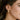 Morgana Gold Ribbed Hoop Earrings - close up