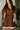 Brinley Brown Colorblock Zip-Up Midi Dress - upper body front view