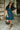 Kyleigh Teal Zip-Up Short Sleeve Mini Dress - full body front view