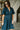 Kyleigh Teal Zip-Up Short Sleeve Mini Dress - frontal side view
