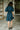 Kyleigh Teal Zip-Up Short Sleeve Mini Dress - full body back view
