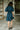 Kyleigh Teal Zip-Up Short Sleeve Mini Dress - full body back view
