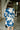 Laurie Blue & Cream Floral Mini Dress - back view