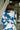 Laurie Blue & Cream Floral Mini Dress - close up back view
