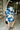 Laurie Blue & Cream Floral Mini Dress - full body back view